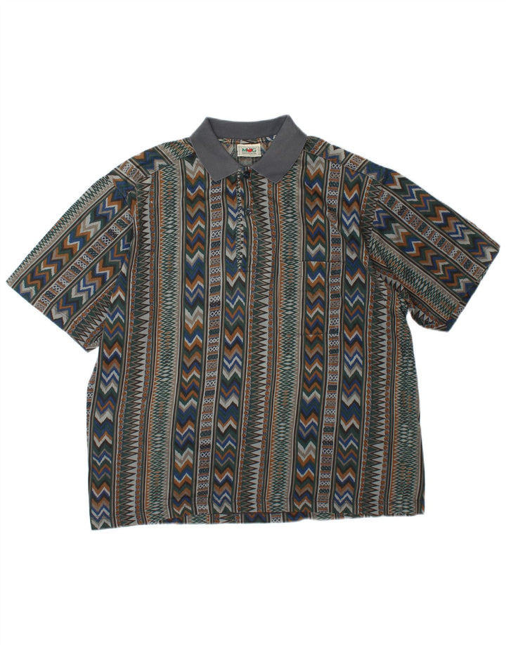 Tricou polo pentru bărbați Mango XL Multicolor Geometric