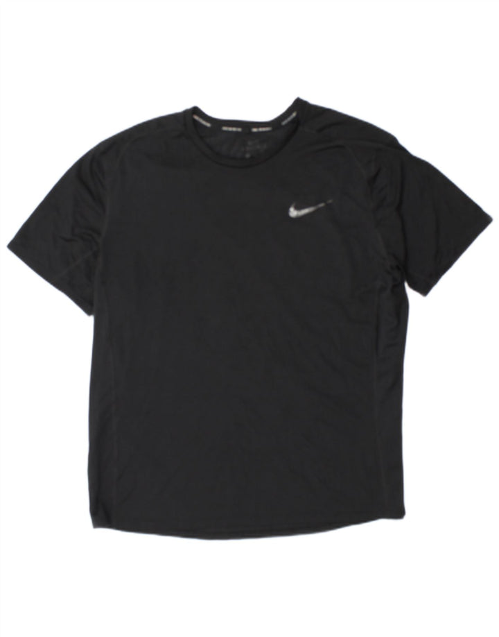 Tricou Nike Dri Fit pentru bărbați Top mare din poliester negru
