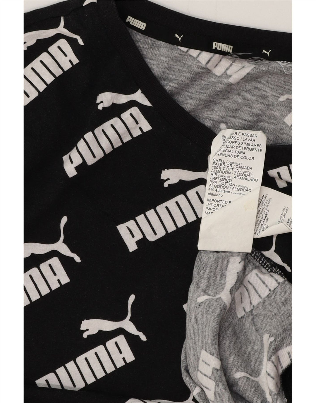 Tricou grafic PUMA pentru bărbați Top mediu din bumbac negru