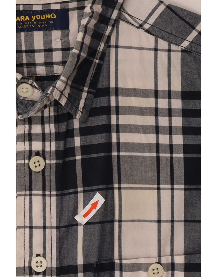 Zara Cămașă pentru bărbați Medium Blue Plaid