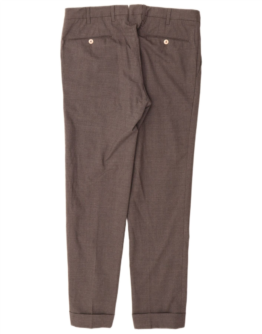 VINTAGE Pantaloni de costum subțiri pentru bărbați IT 48 Medium L32 L31 Lână gri