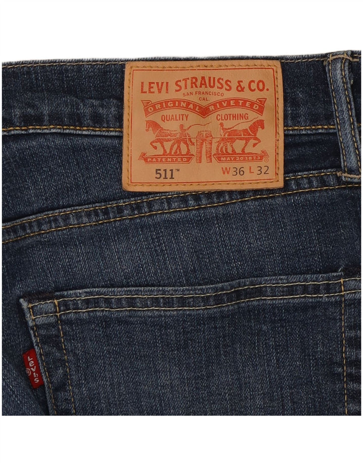Blugi pentru bărbați Levi's 511 Slim W36 L32 Bumbac bleumarin