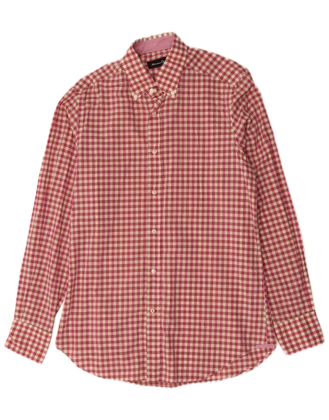 Cămașă Massimo Dutti Bărbați Mic Roz Check