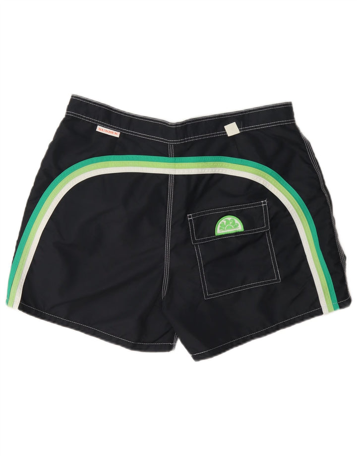 Sundek Pantaloni scurți de înot pentru bărbați, medii, albastru bleumarin, nailon color bloc
