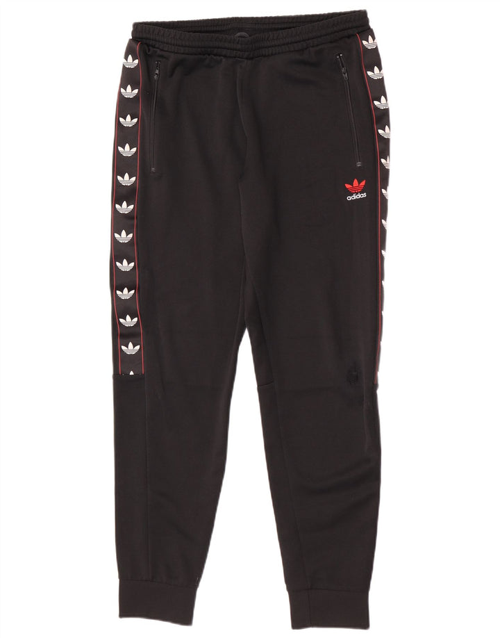 Pantaloni de trening cu grafic pentru bărbați Adidas Pantaloni de jogging, medii, negru, color block