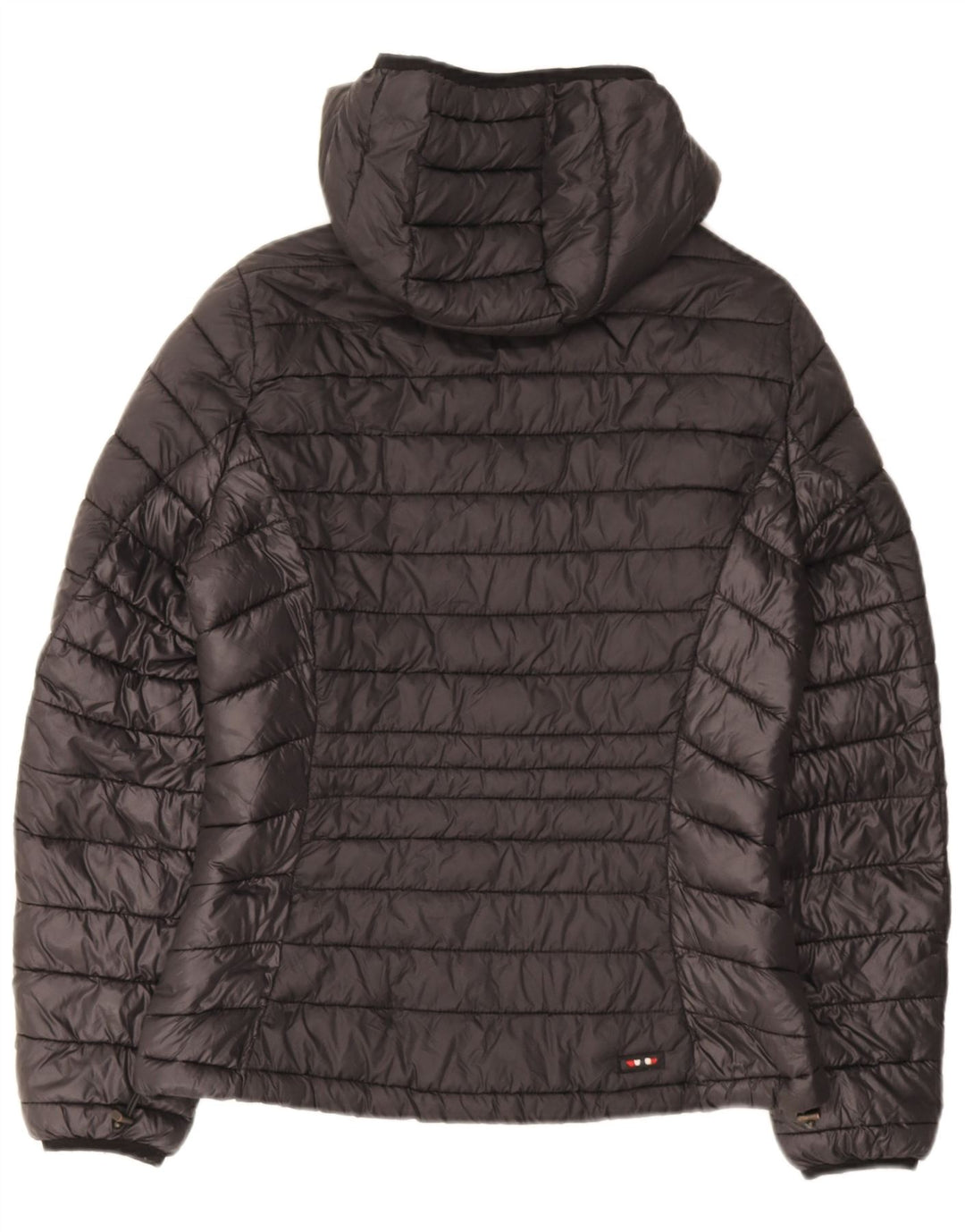 Jachetă căptușită cu glugă Napapijri pentru femei UK 14 Poliamidă neagră medie