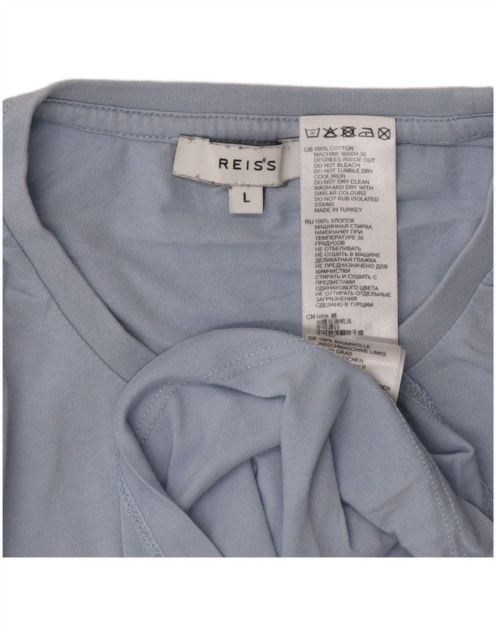 Tricou pentru bărbați Reiss Top mare, albastru, bumbac
