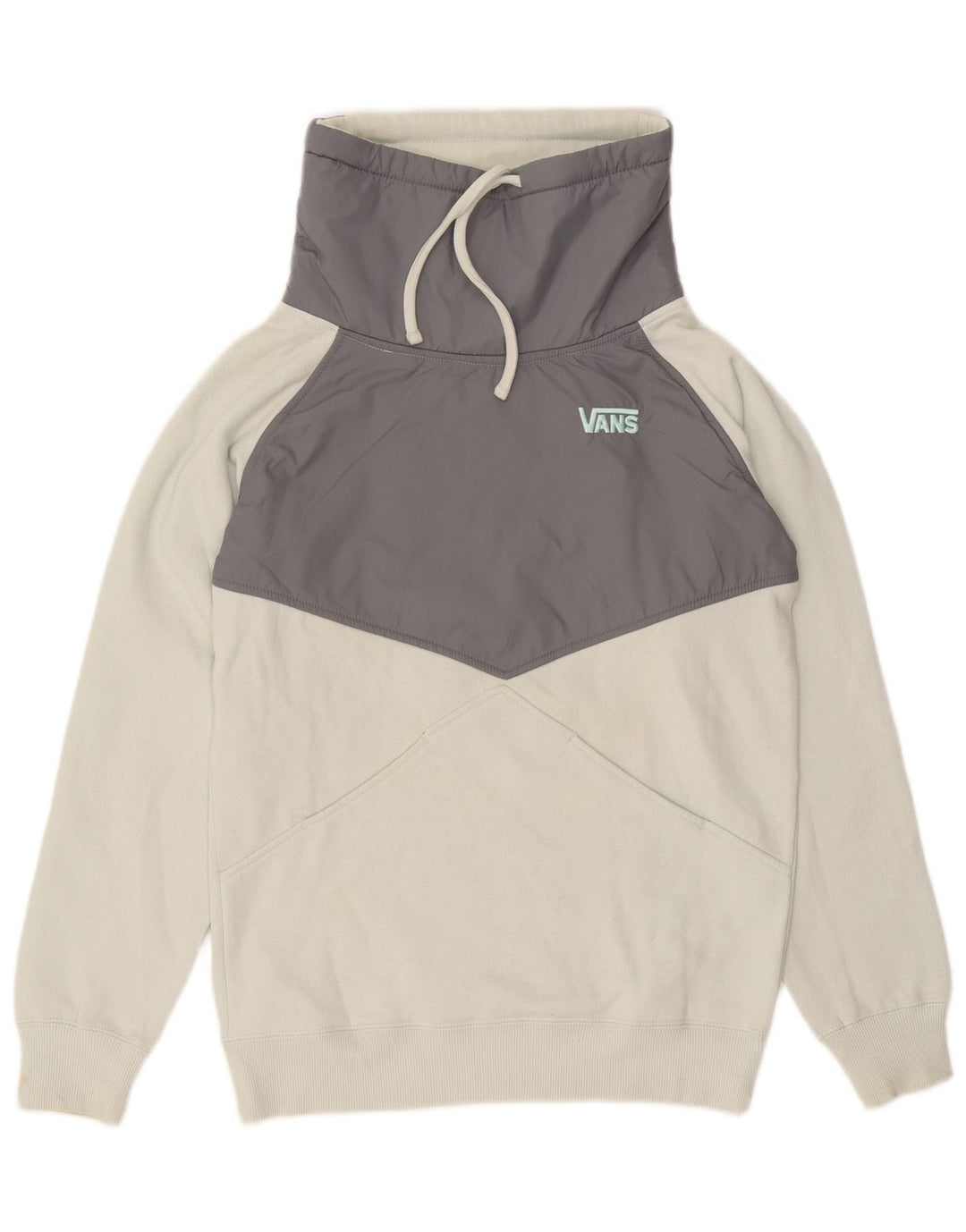 Pulover VANS pentru femei UK 10 Bumbac color bloc alb mic