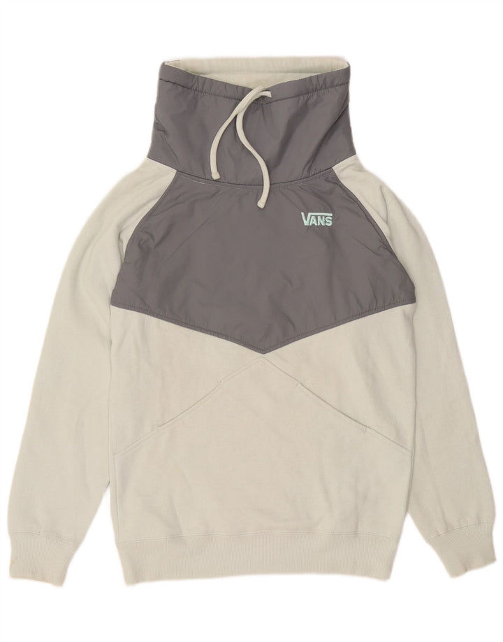 Pulover VANS pentru femei UK 10 Bumbac color bloc alb mic