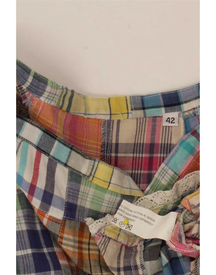 Fusta evazată pentru femei Vintage IT 42 Medium W29 Bumbac mozaic multicolor