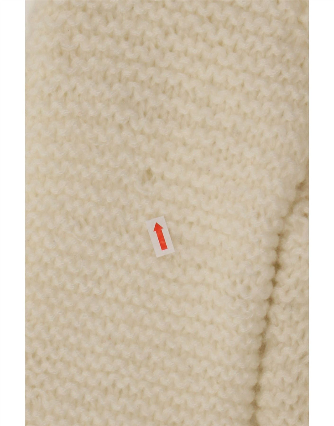 VINTAGE Womens V-Neck Jumper Sweater UK 14 Medium Off White Vintage Vintage and Second-Hand Vintage from Messina Hembry 