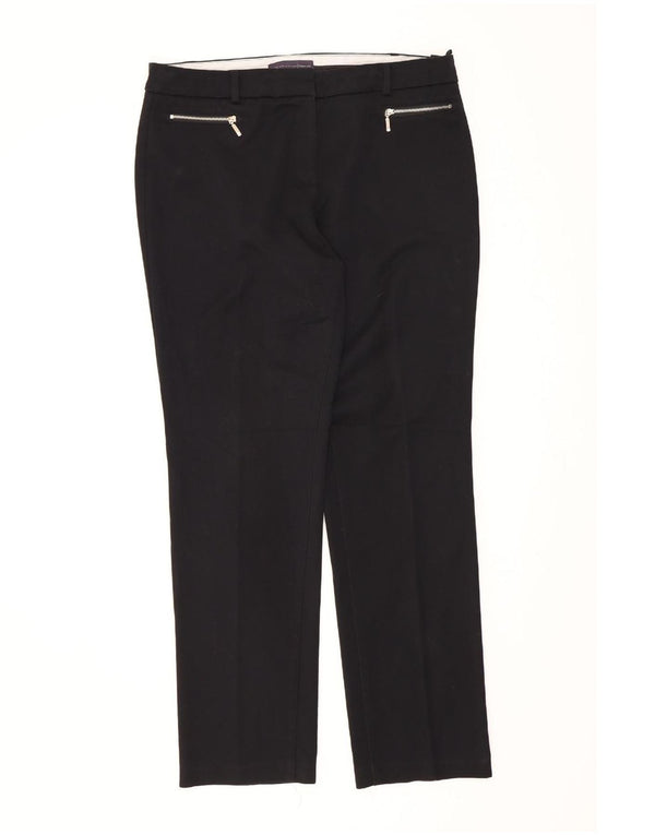 Marks & Spencer Pantaloni casual slim pentru femei UK 14 Large W34 L30 Negru