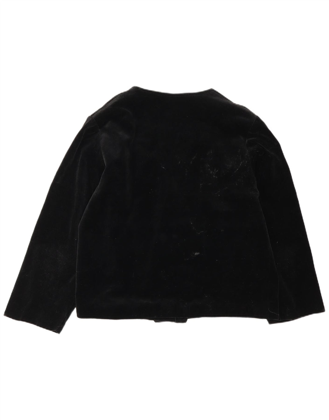 Jachetă vintage pentru femei din catifea supradimensionată, UK 14, bumbac mediu negru