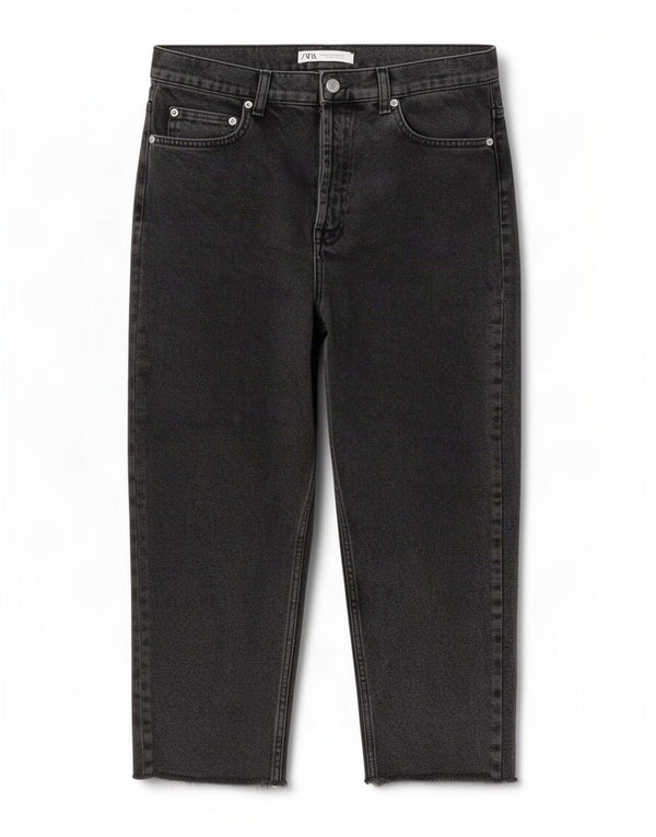 Blugi tăiați pentru bărbați Zara EU 44 Large W34 L25 Bumbac negru