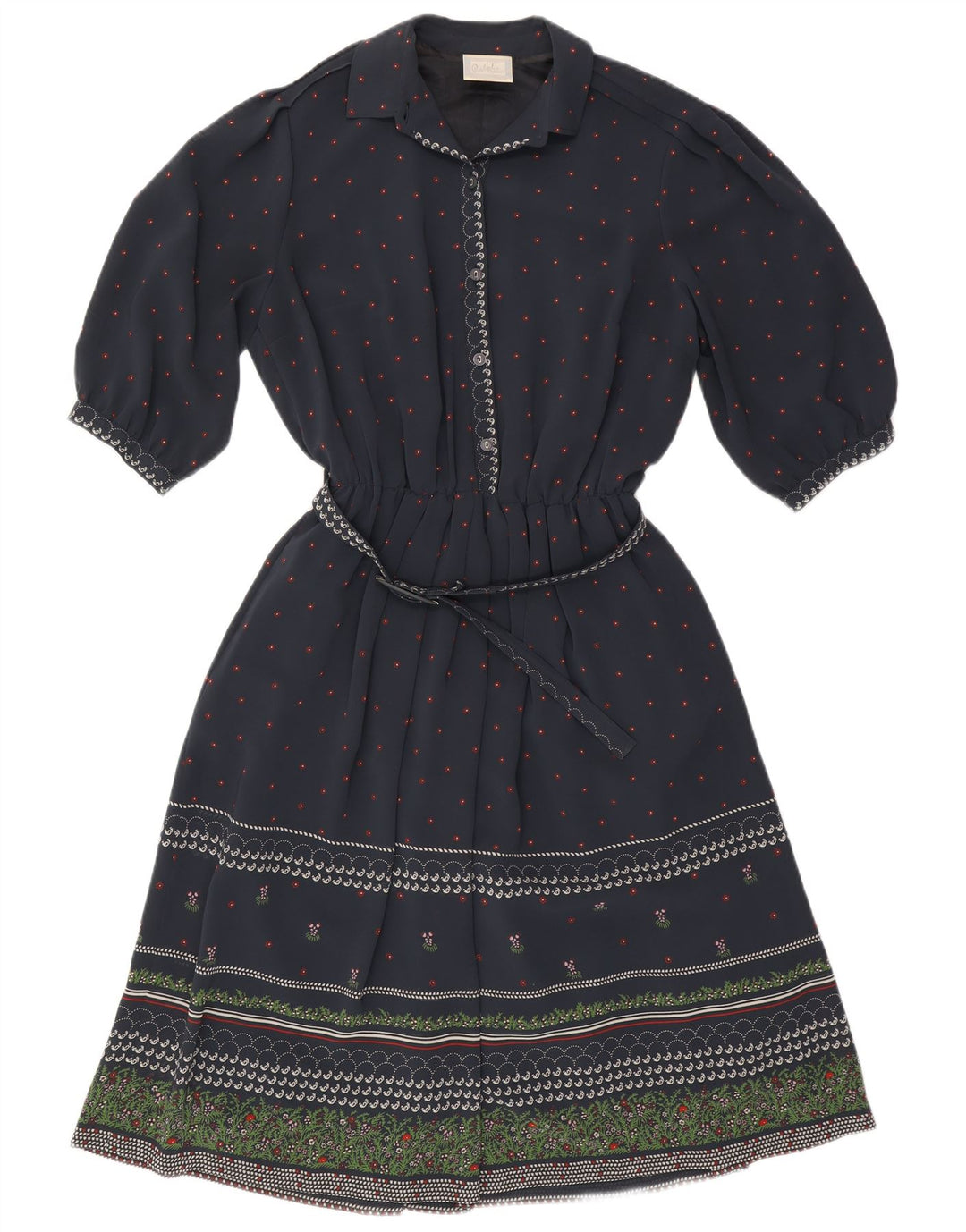 Rochie A-Line RALPH pentru femei cu mâneci 3/4 EU 46 XL Bleumarin Poliester Floral