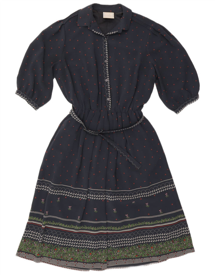 Rochie A-Line RALPH pentru femei cu mâneci 3/4 EU 46 XL Bleumarin Poliester Floral