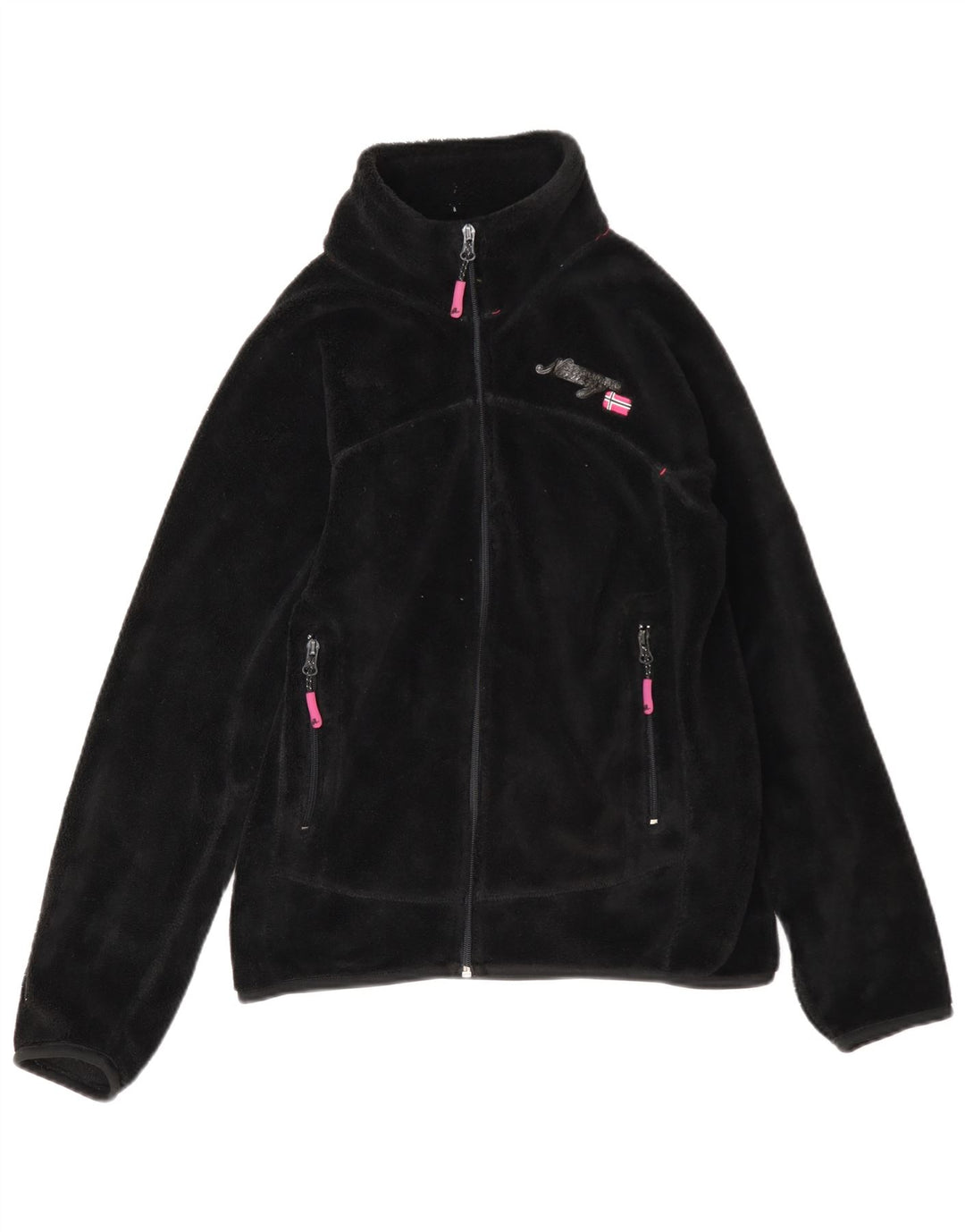Jachetă polară pentru femei Geographical Norway UK 14 Poliester mediu negru