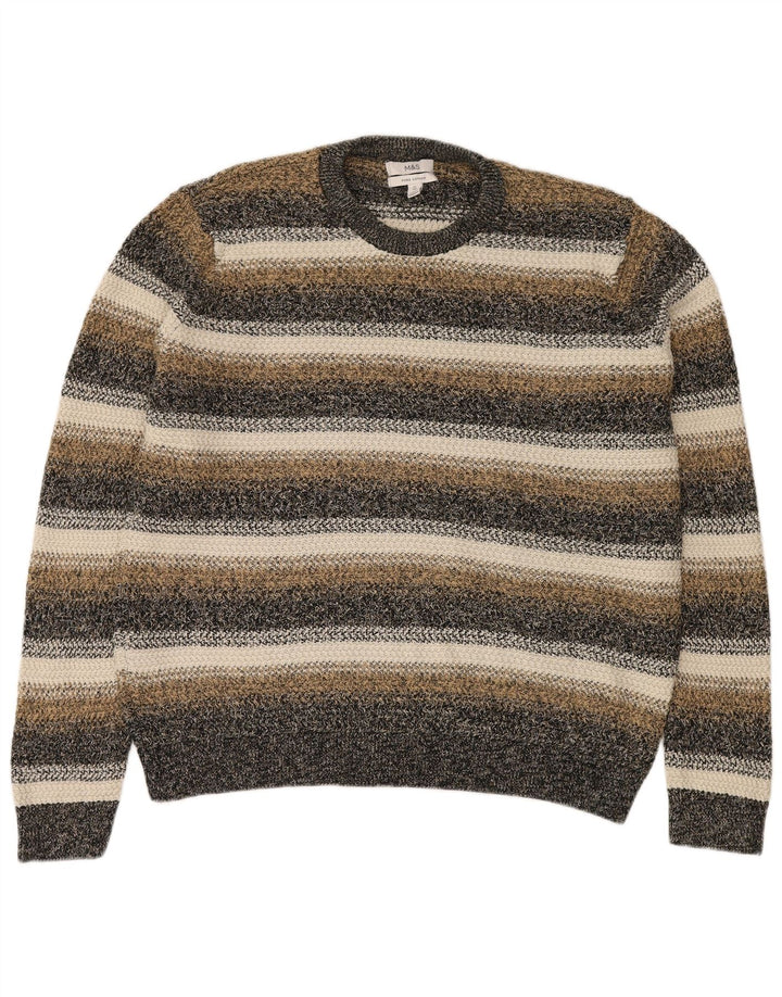 Pulover pentru bărbați Marks & Spencer, cu gât crew, XL, cu dungi multicolore