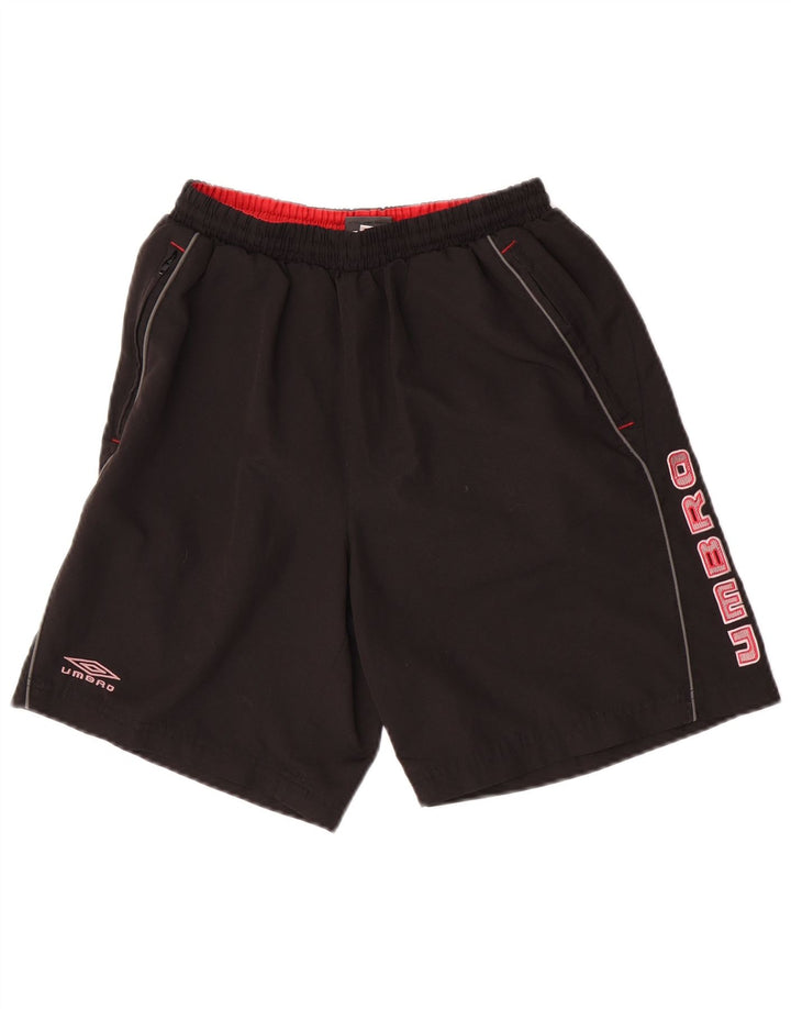 Pantaloni scurți de înot grafic Umbro pentru bărbați, negru mediu, poliester color bloc