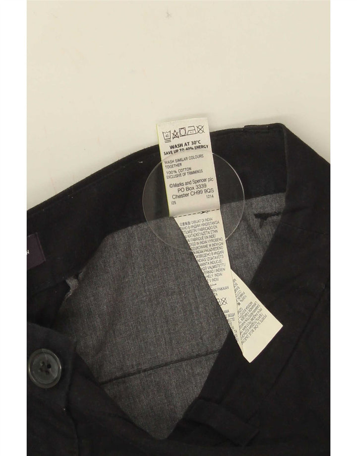 Pantaloni scurti chino pentru femei Marks & Spencer UK 12 Medium W30 Bumbac negru