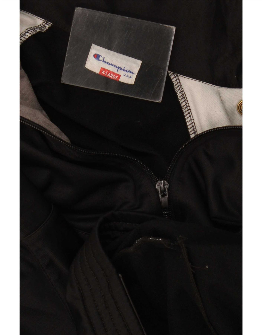 Jachetă de top pentru trening grafic pentru bărbați Champion XL, negru, bloc de culoare