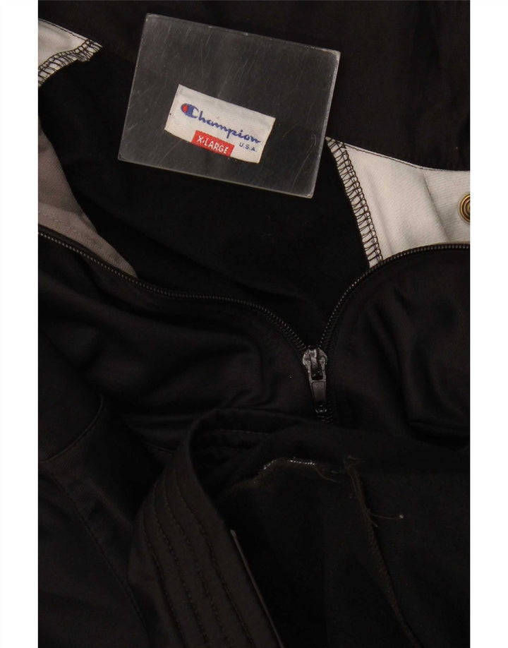 Jachetă de top pentru trening grafic pentru bărbați Champion XL, negru, bloc de culoare