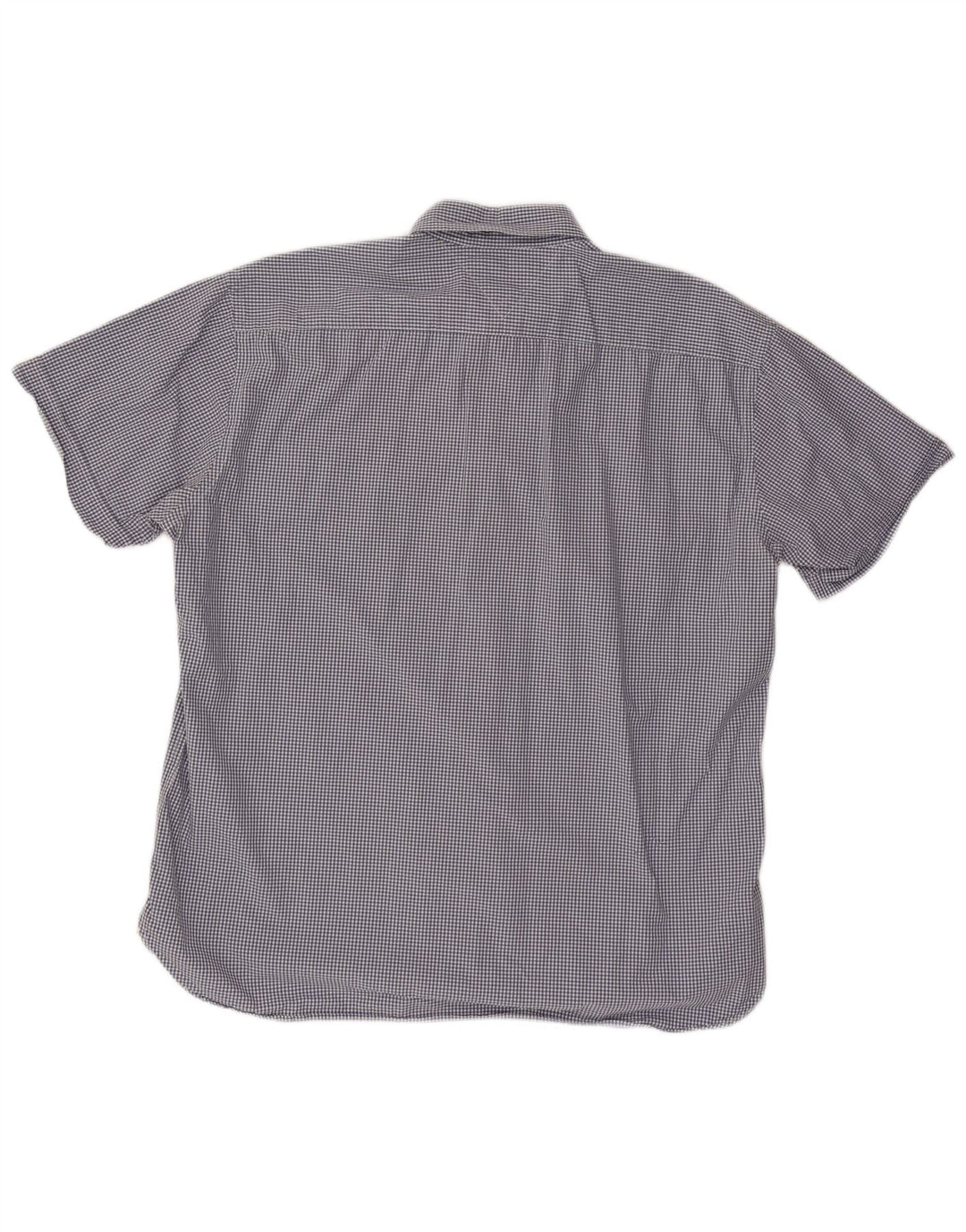 Cămașă cu mânecă scurtă TOMMY HILFIGER pentru bărbați, bumbac vichy albastru 2XL