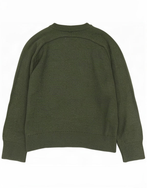Pulover pentru bărbați Abercrombie & Fitch, cu gât crew, din bumbac verde mic