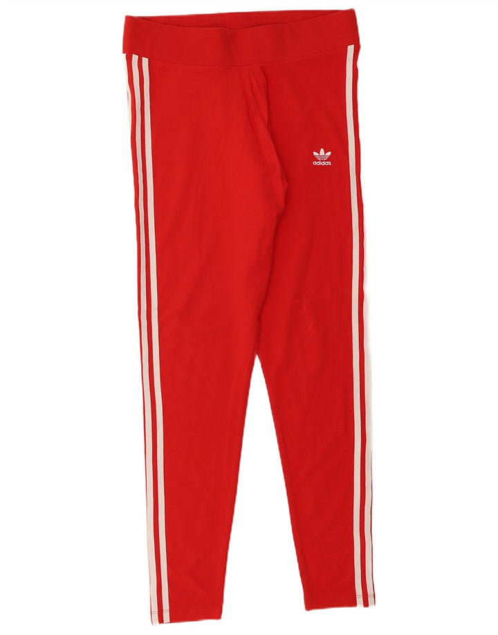 Leggings pentru femei ADIDAS UK 16, mare, roșu, bumbac