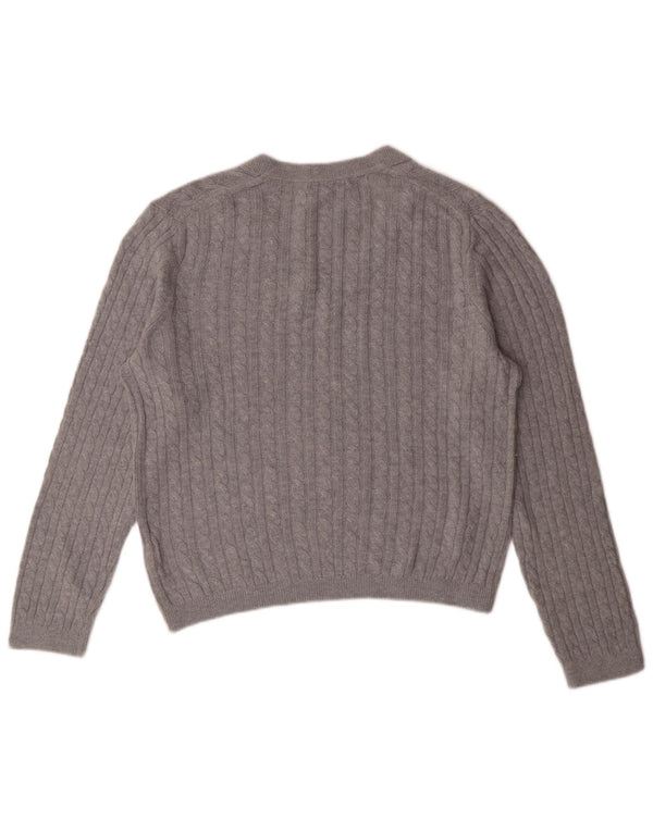 TOMMY HILFIGER Pulover cu decolteu în V pentru femei UK 12 Nylon mediu gri