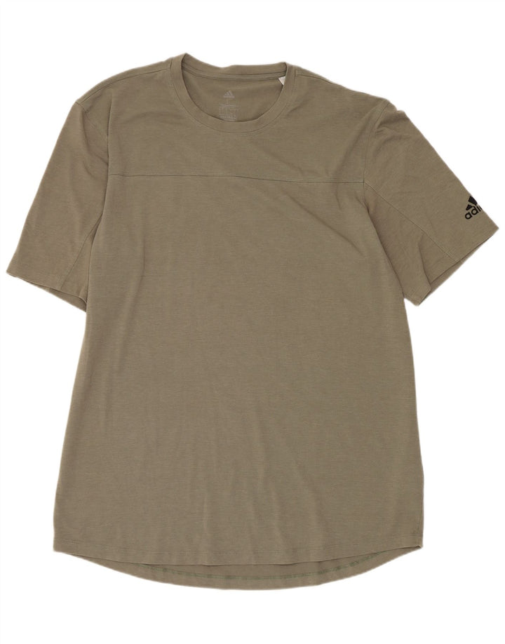 Tricou Adidas Aeroready pentru bărbați Top mare din poliester kaki