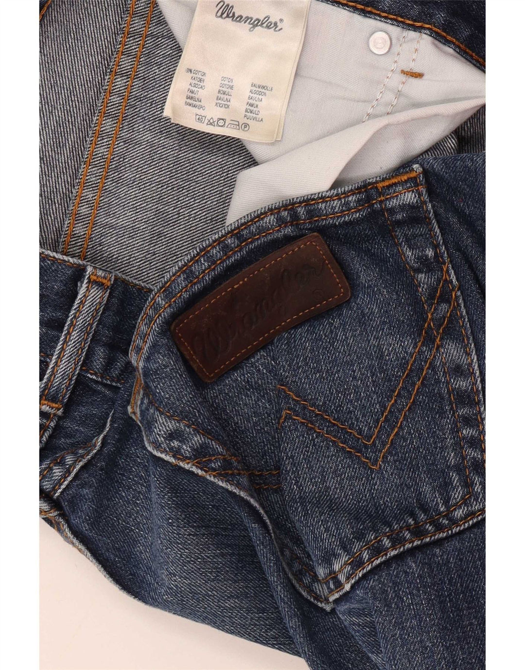 Blugi drepte pentru bărbați Wrangler Texas W38 L32 Bumbac albastru