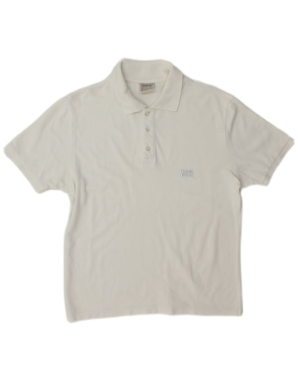 Tricou polo pentru bărbați Think Pink, mic alb