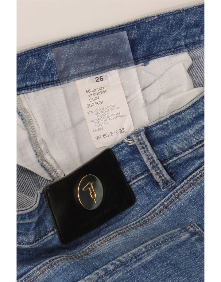 TRUSSARDI Womens Slim Jeans W26 L30 Blue Cotton Vintage Trussardi and Second-Hand Trussardi from Messina Hembry 