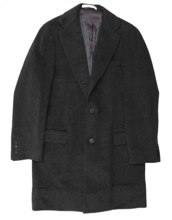 GIANFRANCO FERRE Mens Overcoat IT 50 Large Grey Wool