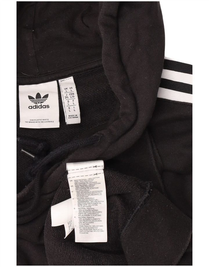 Pulover Adidas pentru bărbați, bumbac mare, negru