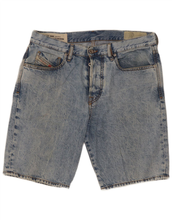 Pantaloni scurți din denim subțire D-Mirk pentru bărbați Diesel W32 bumbac albastru mediu