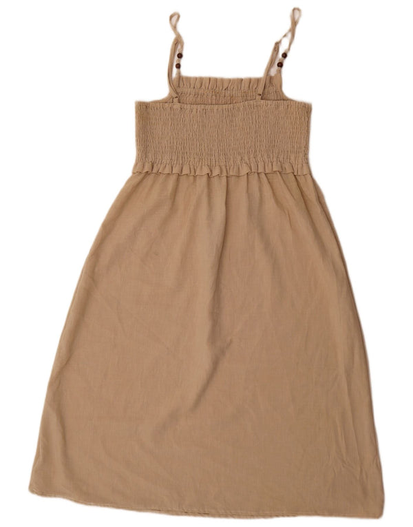 Rochie A-Line fără mâneci Zara pentru femei UK 12 Bej mediu