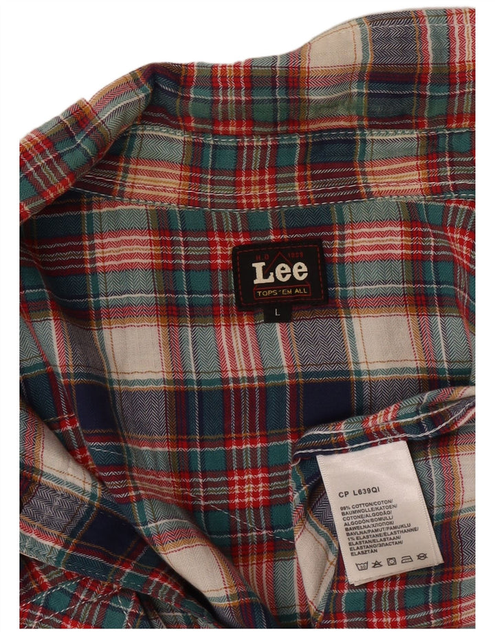 Cămașă de flanel pentru bărbați Lee, bumbac cu carouri multicolore