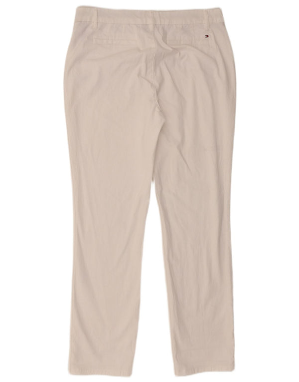Pantaloni chino subțiri pentru femei Tommy Hilfiger US 8 Medium W32 L29 Bumbac alb