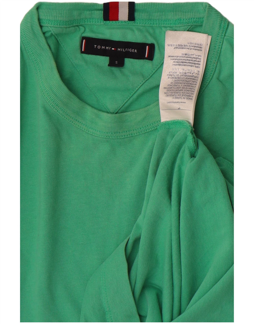 Tricou Tommy Hilfiger pentru bărbați Top mic din bumbac verde