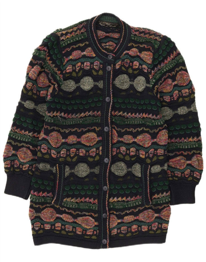 Pulover cardigan pentru femei Oskar Haug UK 14 Medium Multicolor Geometric