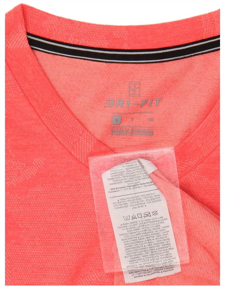 Tricou pentru bărbați NIKE Dri Fit Top mic roz din poliester camuflaj