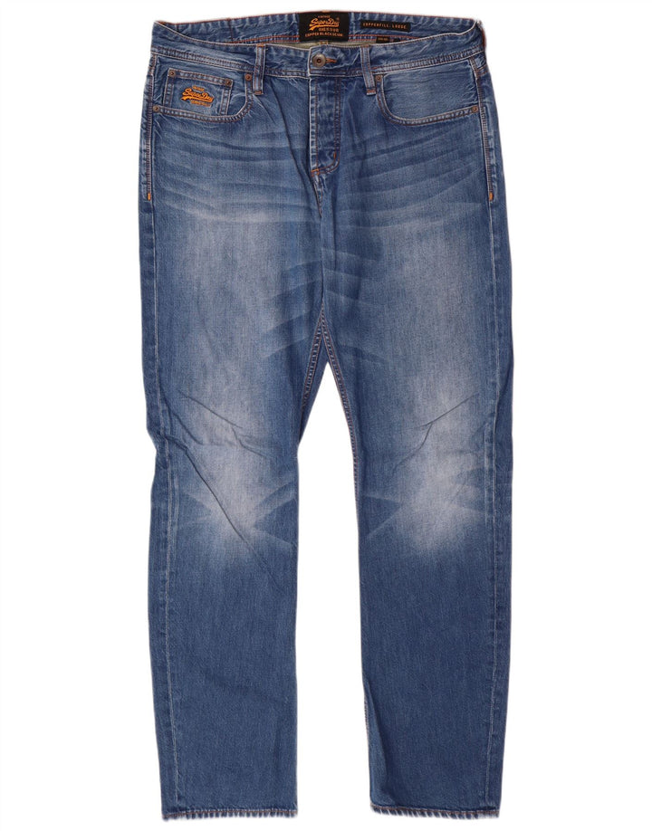 Blugi Superdry Copperfill Loose Slim pentru bărbați W34 L32 Bumbac albastru