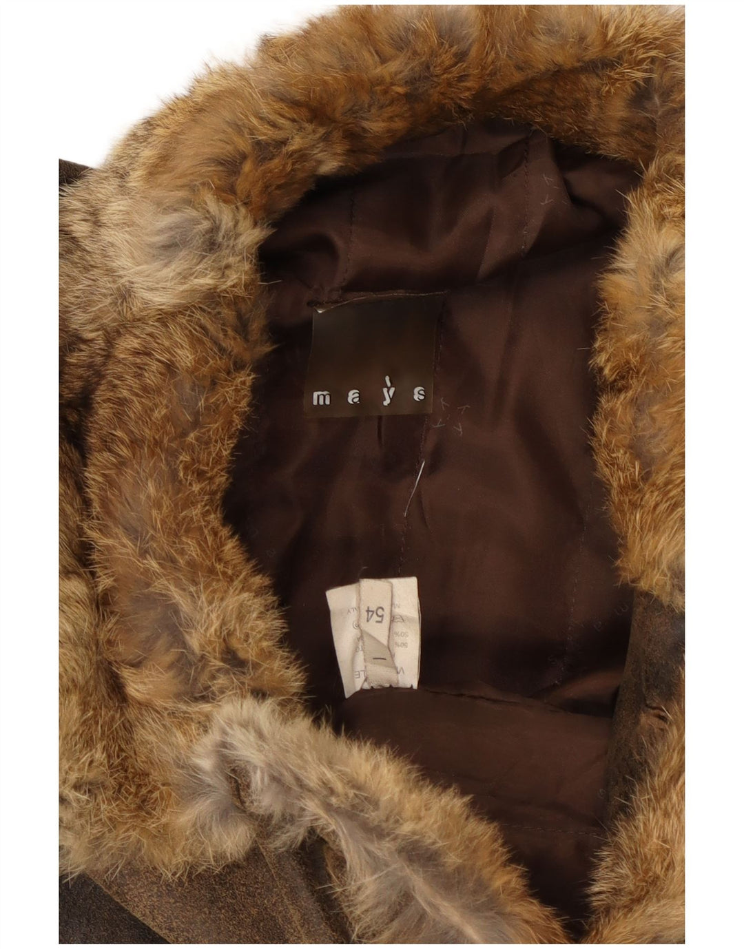 MAYS Jachetă de piele pentru bărbați UK 40 Maro din piele maro