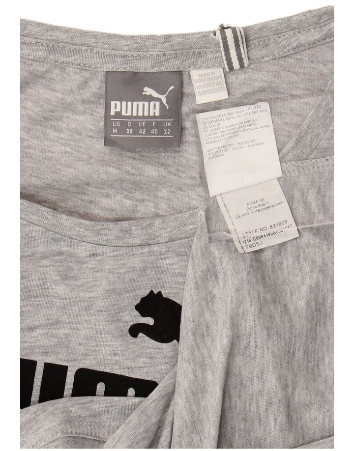 Tricou grafic Puma pentru femei Top UK 12 Medium Gri Poliester