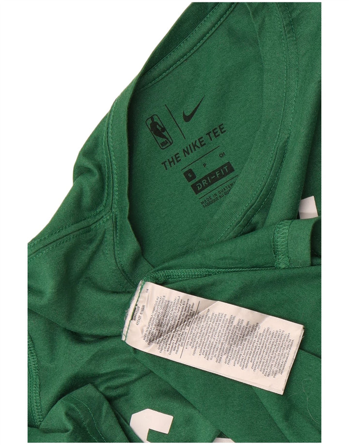 Tricou grafic Celtics Nike pentru bărbați Top mic, verde, poliester