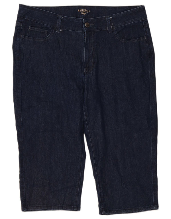 Blugi Capri Riders LEE pentru femei US 16 2XL W38 L19 Bumbac albastru