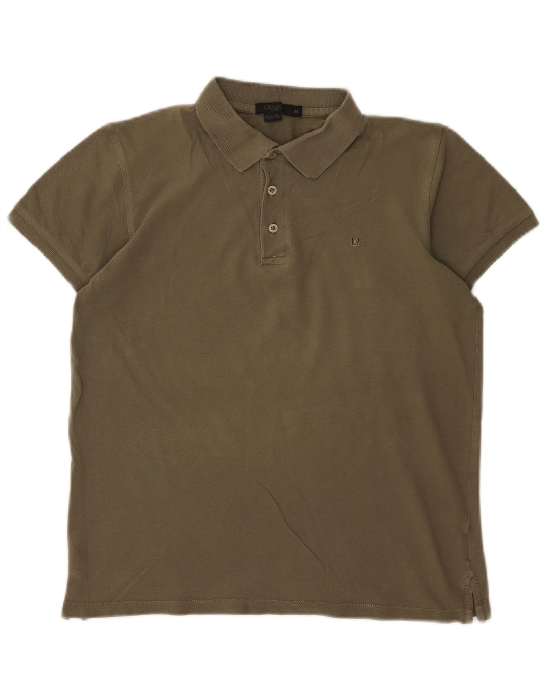Tricou polo pentru bărbați Liu Jo bumbac verde mediu