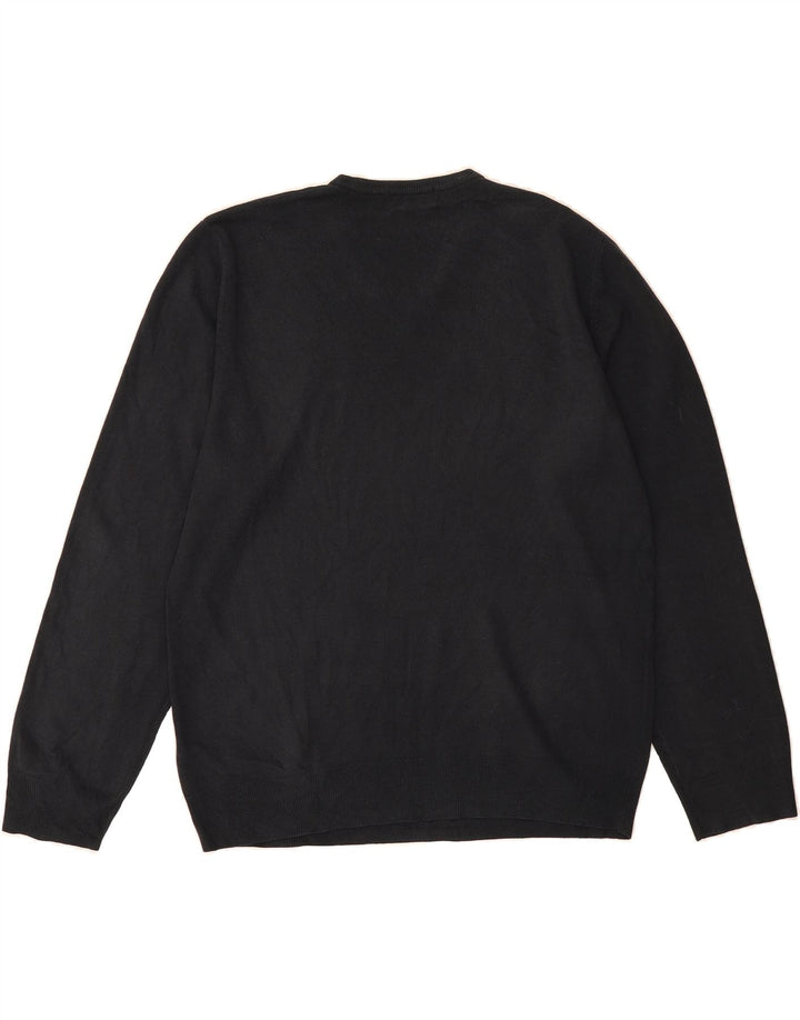BLUE HARBOUR Mens V-Neck Jumper Sweater Large Navy Blue Acrylic Vintage Blue Harbour and Second-Hand Blue Harbour from Messina Hembry 